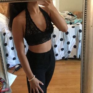 Black lace bralette